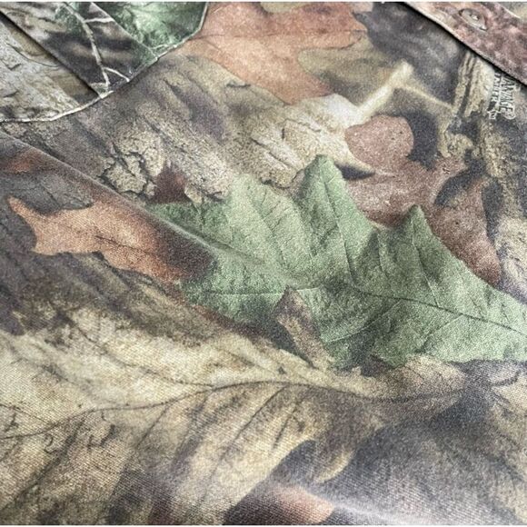 Cabela’s Advantage Timber Leaf Camouflage Long Sleeve Button Down Shirt L - Picture 3 of 10